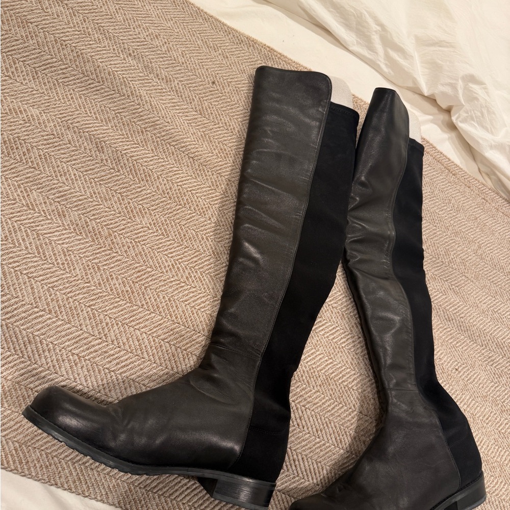 Stuart Weitzman Black Over-the-Knee Boots 5050 - Picture 6 of 9